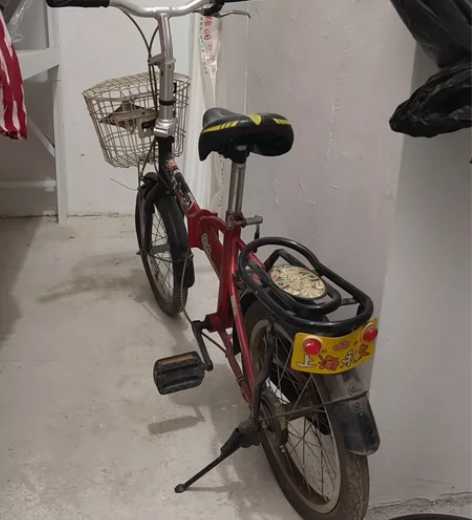 儿童自行车在小房放着就是一层浮土，适合年龄...