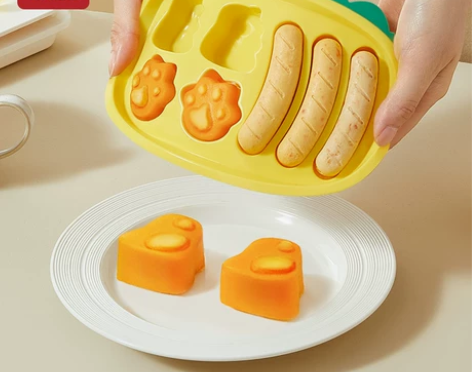 宝宝辅食模具工具可蒸食品级硅胶肉肠蒸肠磨具...