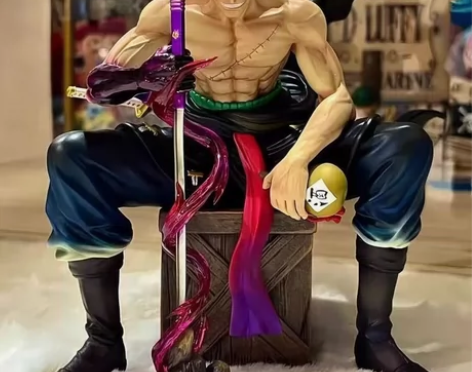 BT坐姿索隆 海贼王GK坐姿剑豪索隆双头雕...