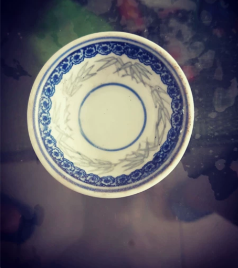 景德镇人民瓷厂，翠竹青花茶盏，有喜欢的联系...