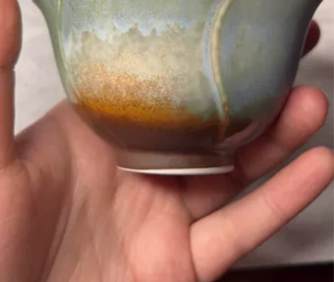 景德镇颜色釉主人杯 花瓣杯，莫兰迪色系，非...