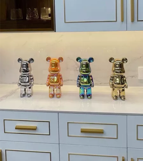（工厂不开了）清一批电镀暴力熊客厅摆件潮玩...