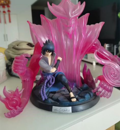 火影忍者宇智波佐助手办，很大一个，完好无损...