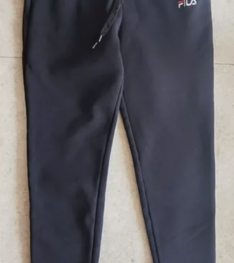FILA斐乐 女士黑色运动裤休闲裤 加绒保...
