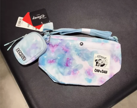 李宁迪士尼米奇系列扎染蓝可调节单肩子母包斜...