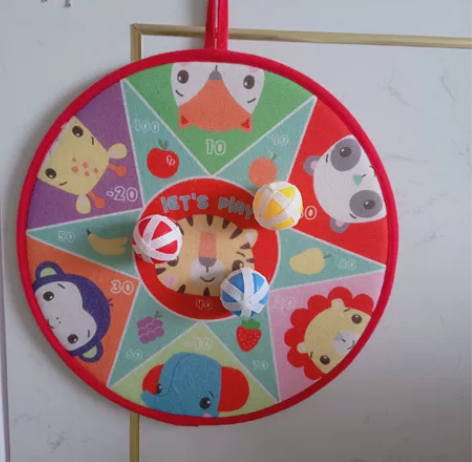 费雪儿童飞镖盘粘粘球黏黏球户外室内亲子互动...