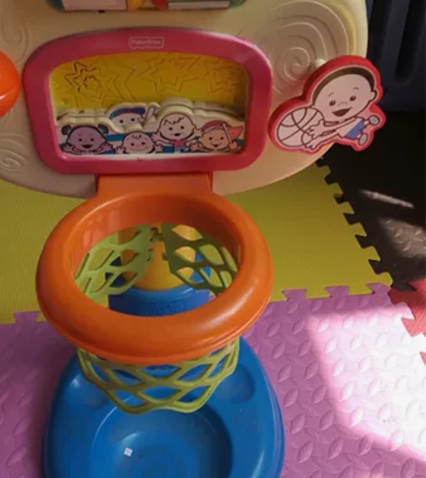 投篮，费雪牌子，孩子坐着站着都可以玩，扣篮...