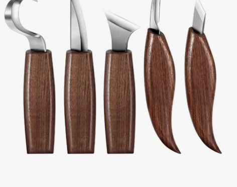 五件套胡桃木铬钒钢，木工雕刻刀基础五件套 ...