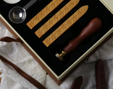 欧式复古火漆印章封缄信封口蜡戳眼影祝福语字...