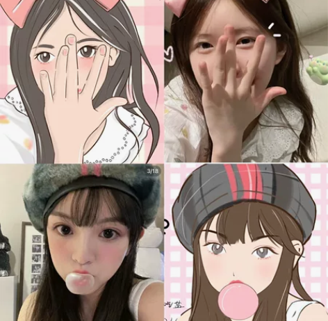 《Q版手绘头像》鸭风头像定制设计卡通人物照...