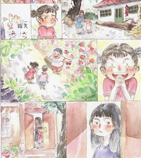 动画分镜故事版角色三视图插画水彩手绘插画定...