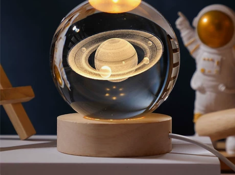 【实体店关闭】宇宙系列水晶球小夜灯桌面卧室...