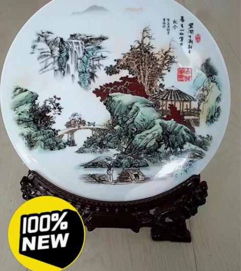 搬新房时发现的几个陶瓷盘，景德镇挂盘摆件装...