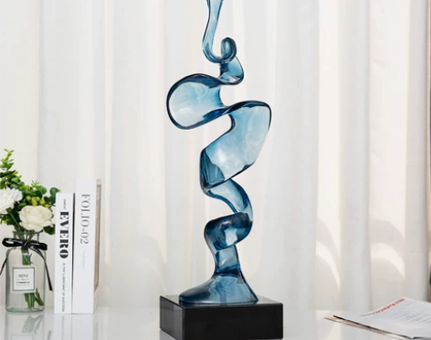 工艺品 行云流水现代简约抽象摆件客厅玄关办...