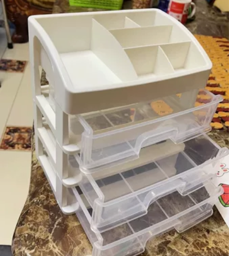 桌面化妆品收纳盒抽屉  四层  全新环保加...