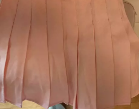 高腰粉色百褶裙新款学院风韩版百搭半身裙春秋...