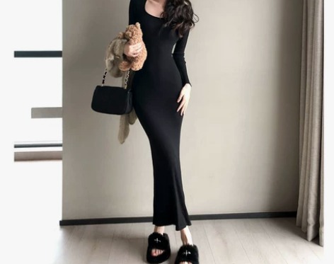 alittlefun人鱼公主包臀鱼尾裙女秋...