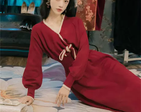 公主风毛衣女套头宽松慵懒风很仙的复古法式加...