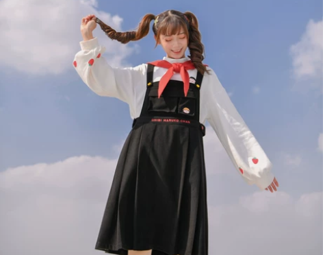 全新，裙子   樱桃小丸子联名原创森女部落...