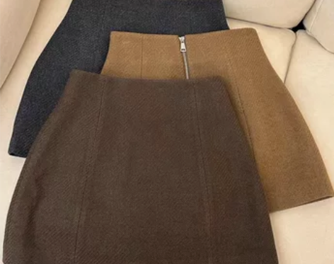 8090服饰B23789韩版极简风高腰显瘦...