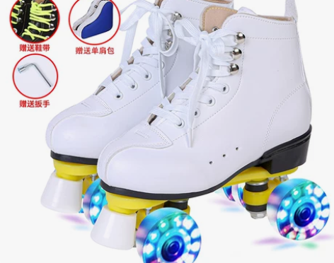 新款成人双排溜冰鞋儿童四鞋成年男女初学者旱...