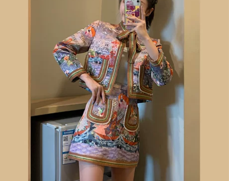 【焕新价】港风套装女复古chic2020年...