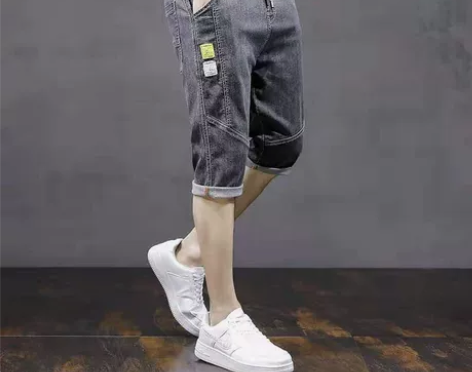 特价海澜之家2022夏季薄款牛仔短裤男7分...