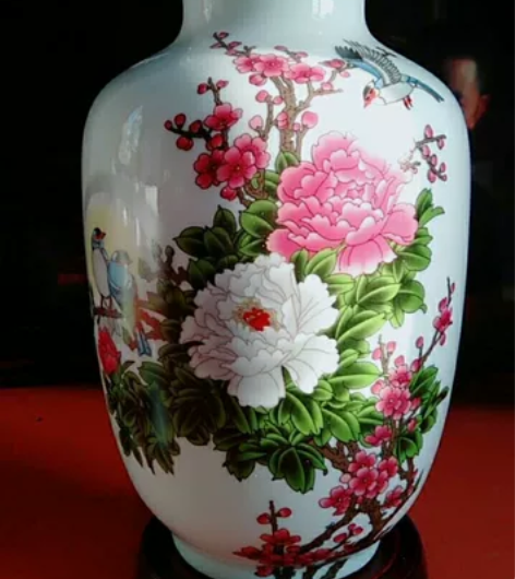 全新 景德镇陶瓷花瓶摆件客厅插花中式家居饰...