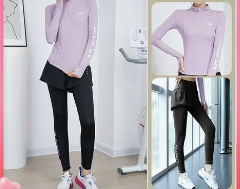 时尚洋气瑜伽服女2023新款夏季薄款户外马...