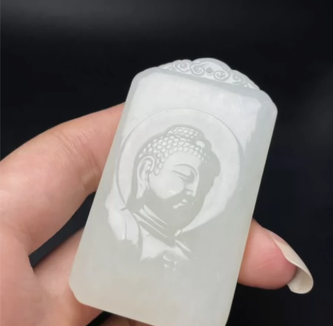 和田玉玉牌，大日如来，佛光普照，护佑平安顺...