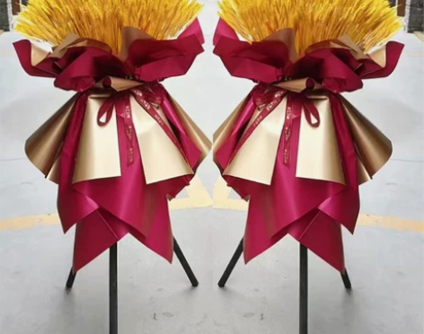 麦穗开业花篮新店乔迁庆典花束一对大麦干花d...