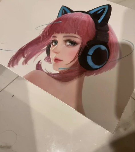 ?妖舞猫耳耳机头戴式蓝牙电脑可爱少女游戏电...