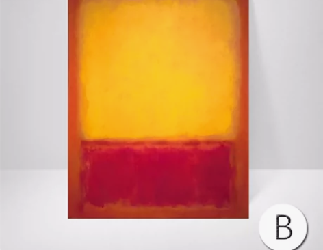 撞色无框画 (B-K 九款) 马克·罗斯科...