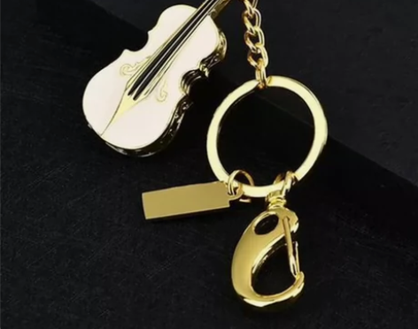 u盘通用大容量小提琴U盘金属电脑手机两用优...