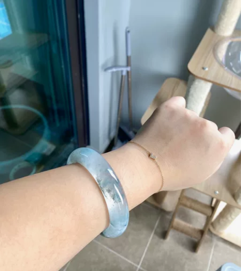 【水沫玉】透蓝的天空飘来一朵乌云 无纹无裂...