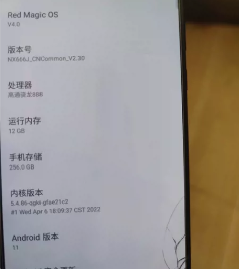 红魔6R 12+256全原 手机屏幕右下...