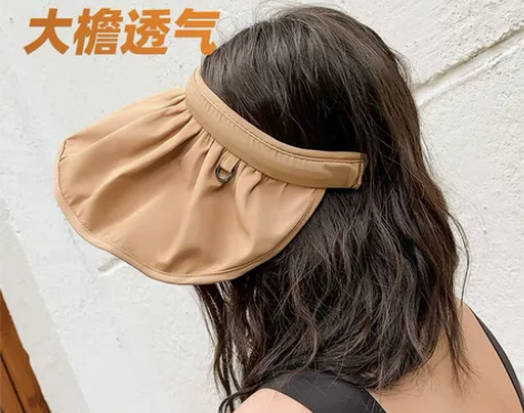 全新,防晒帽女防紫外线夏季户外遮脸贝壳空顶...