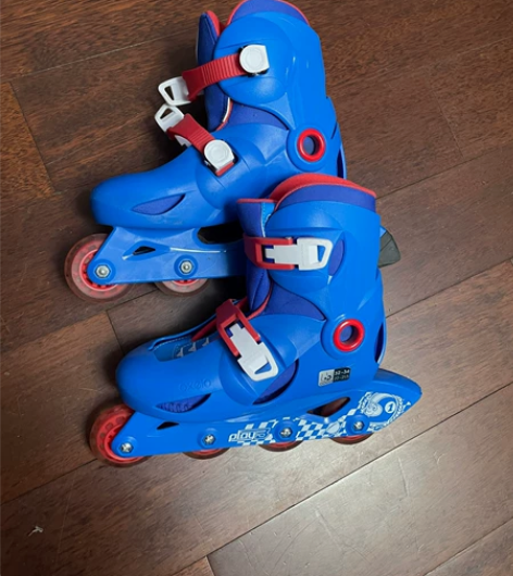 【年货价】迪卡侬溜冰鞋儿童初学者轮滑鞋男童...