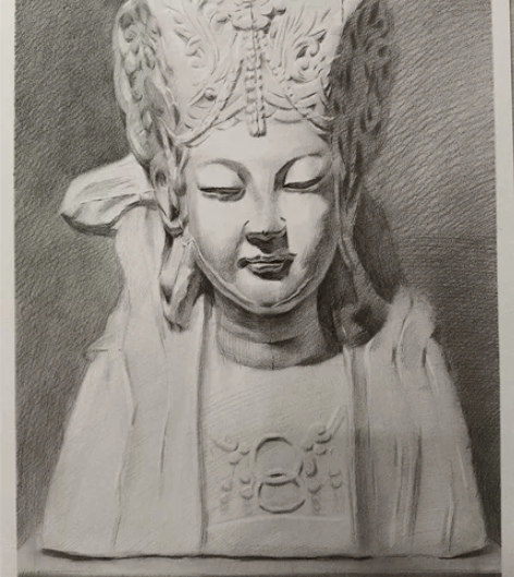 代画素描（静物头像石膏像） 彩铅（人物 动...