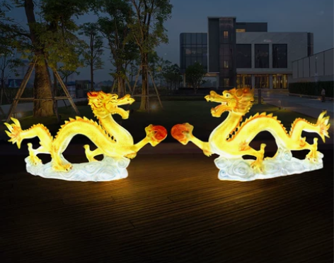 2024新年仿真龙雕塑发光生肖龙商场美陈景区公园景观装饰大摆件 2024新年仿真龙雕塑发光生肖龙商场美陈景区公园景观装饰大摆件