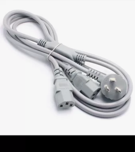 全新铜1.8米一拖二机箱电源线一分二品字三...