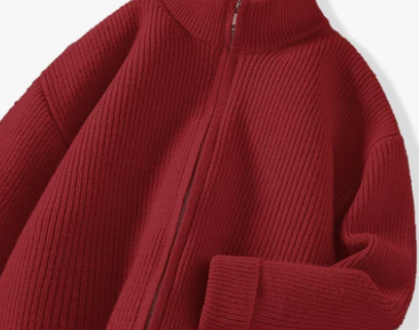 森马集团GLM新年红色开衫毛衣男秋冬季男士...