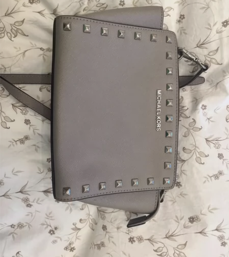 MK正品女包小号笑脸包单肩斜挎包中号真皮手...