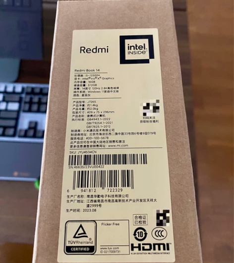小米RedmiBook14笔记本电脑转手，...