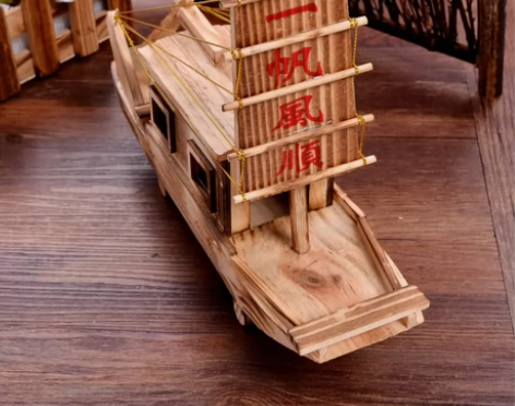 热销木制一帆风顺模型帆船 木制音乐玩具 厂...