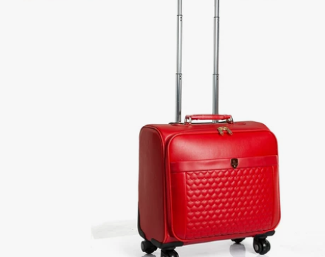 费蒙保罗拉杆箱旅行箱红色行李箱 16寸万向...