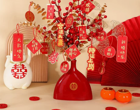 订婚摆件结婚场景布置装饰婚房客厅摆台小物件...