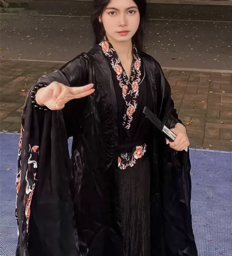 如梦见汉服原创【凤凰于飞】魏晋风交领齐腰襦...