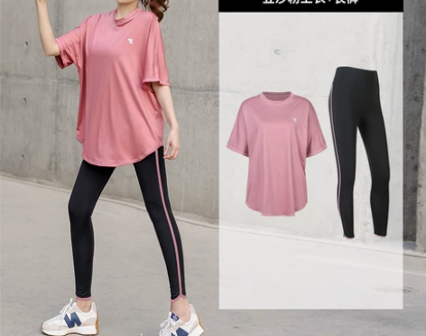 春夏季速干衣健身房瑜伽服套装女网红晨跑步服...
