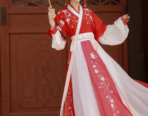 妃亦坊原创汉服女【蝶悦色】晋制半臂中国风交...